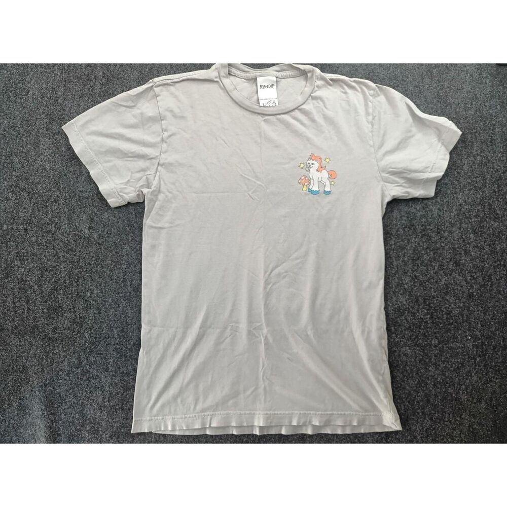 Rip n Dip taste the rainbow graphic T-Shirt gray small